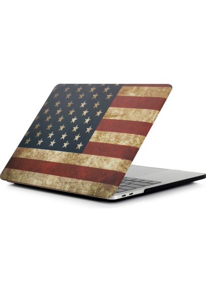 Desenli Ön/arka Sabit Pc MacBook Air 133 Inç Retina Ekran A2337 M1 (2020)/AIR 133 Inç Retina Ekran A2179 (2020)/AIR 133 Inç (2019) (2018) A1932-AMERIKAN Bayrağı (Yurt Dışından)