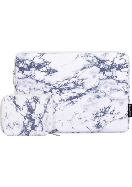 Mermer Desenli Dizüstü Bilgisayar Kolu Yumuşak Linner Küçük Çantalı Dizüstü Bilgisayar Çantası-Beyaz/15-Inç Dizüstü Bilgisayar Için (Yurt Dışından)