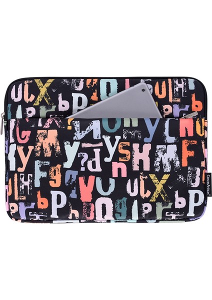 14 Inç Hafif Laptop Çantası Suluboya Mektup Desenli Koruyucu Kılıf (Yurt Dışından)