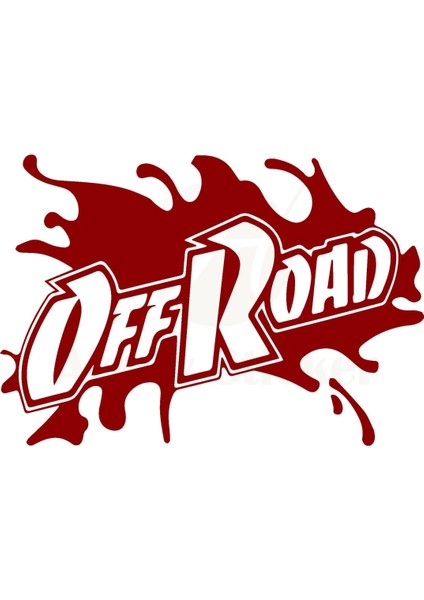 Off Road Sticker 4x4 Kırmızı 20*13 cm