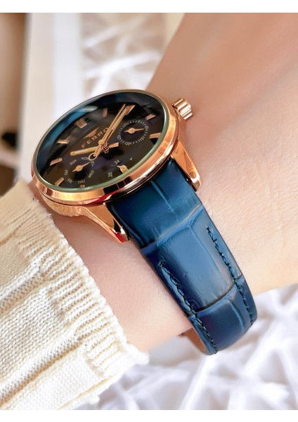 Deri Kordonlu Iç Fonksiyonları Çalışır 3 Atm+Takvim Özel Tasarım Kadın Kol Saati BFM1905BWT fiyatları