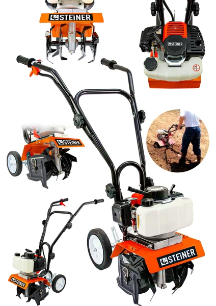 Alman Turbo Professional 12 Hp Çelik Şanzuman Bakır Sargılı Benzinli Mini Çapalama Makinesi