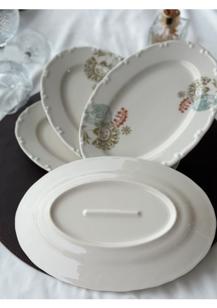 Kütahya 2'li 25CM Porselen Kahvaltı Tabağı Sunum Servis Seti