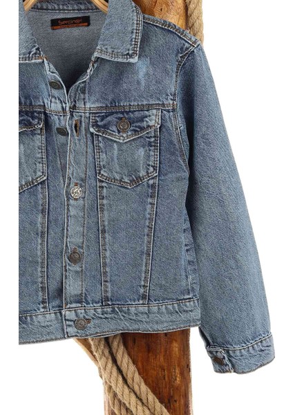 Unisex Likralı Kot Ceket