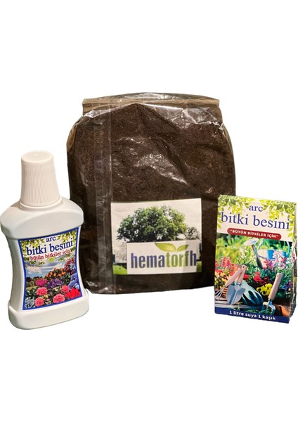 Bitkü Besini 3 Lü Set - Solucan Gübresi, Sıvı ve Katı Bitki Besini