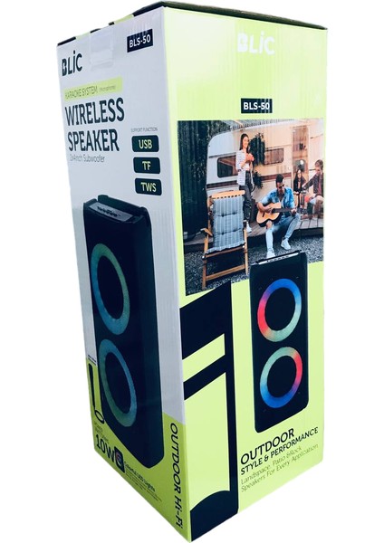 Bls-50 Rgb Mikrofonlu Wireless Bluetooth Speaker