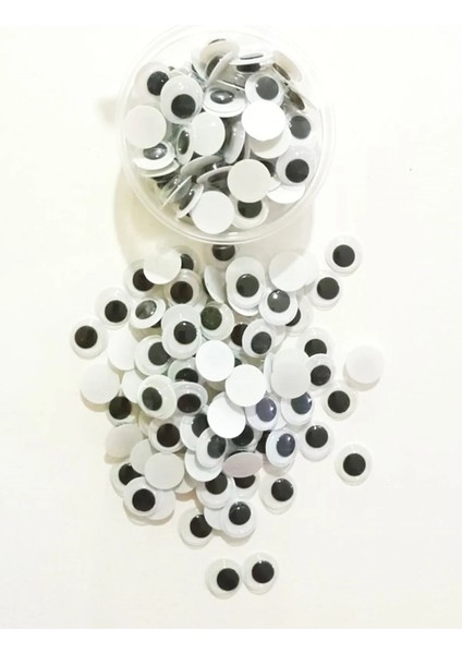 100 Adet Siyah Oynar Göz 12MM