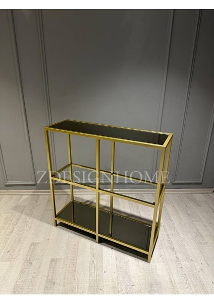 90X30X( 95 cm Yükseklik) Gold Dresuar Zdesıgnhome Z01