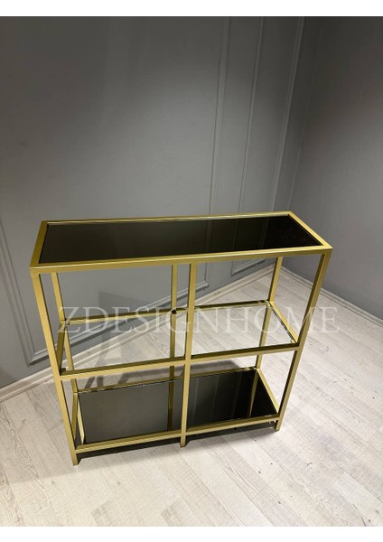 90X30X( 95 cm Yükseklik) Gold Dresuar Zdesıgnhome Z01