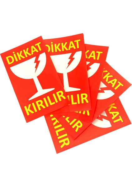 Işofis Dikkat Kırılır Etiketi, 5,2 x 8,5 cm (30 Adet)