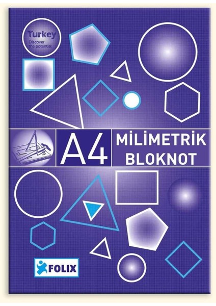 Milimetrik Bloknot A4 Mavi 30 Yaprak