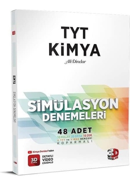 3D Tyt Kimya 48 Simülasyon Deneme Sınavı