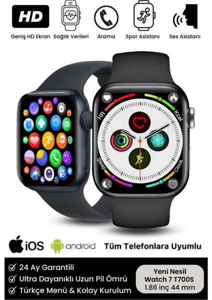 Yeni Nesil Watch 7 Ios Android Uyumlu SAkıllı Saat