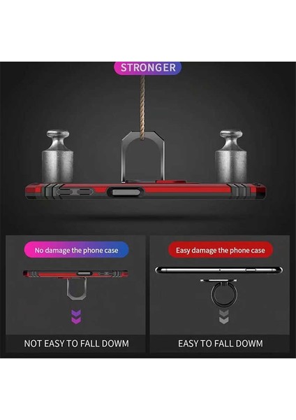 Samsung Galaxy A7 2018 Uyumlu Kılıf Soldier Korumalı Yüzüklü ve Mıknatıslı Tpu Gövde Kılıf fırsatları