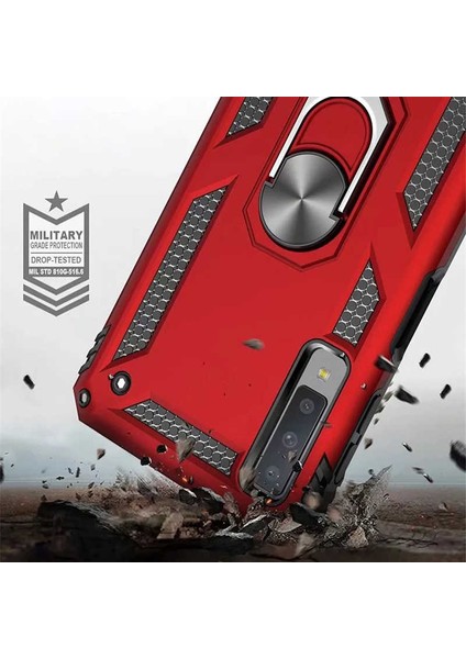 Samsung Galaxy A7 2018 Uyumlu Kılıf Soldier Korumalı Yüzüklü ve Mıknatıslı Tpu Gövde Kılıf indirimleri