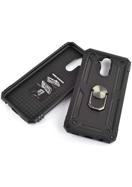 Huawei Mate 20 Lite Uyumlu Kılıf Soldier Korumalı Yüzüklü ve Mıknatıslı Tpu Gövde Kılıf fiyatları