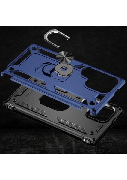 Samsung Galaxy S24 Ultra Uyumlu Kılıf Soldier Korumalı Yüzüklü ve Mıknatıslı Tpu Gövde Kılıf fırsatları