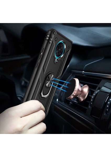Xiaomi Poco F2 Pro Uyumlu Kılıf Soldier Korumalı Yüzüklü ve Mıknatıslı Tpu Gövde Kılıf fırsatları
