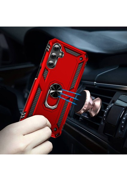 Samsung Galaxy A25 Uyumlu Kılıf Soldier Korumalı Yüzüklü ve Mıknatıslı Tpu Gövde Kılıf modelleri