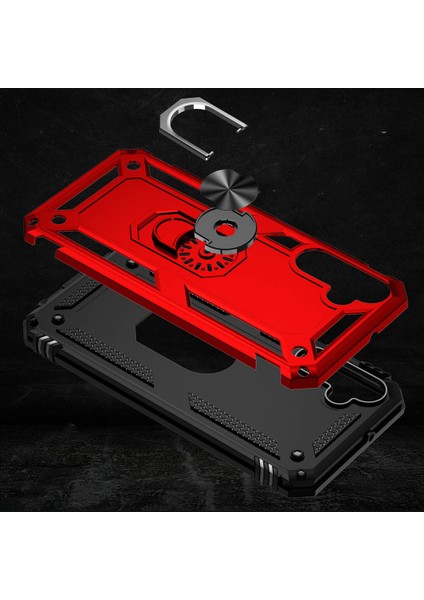 Samsung Galaxy A25 Uyumlu Kılıf Soldier Korumalı Yüzüklü ve Mıknatıslı Tpu Gövde Kılıf indirimleri