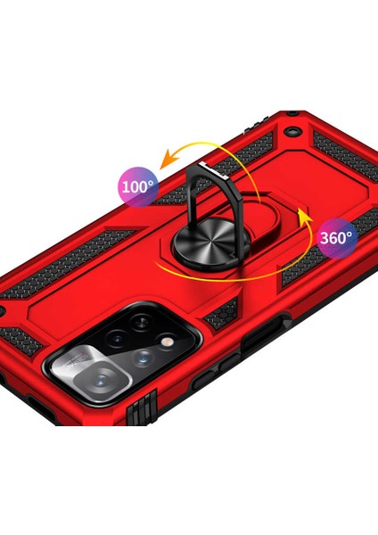 Xiaomi Redmi Note 11 Pro Plus 5g Uyumlu Kılıf Soldier Korumalı Yüzüklü ve Mıknatıslı Tpu Gövde Kılıf modelleri