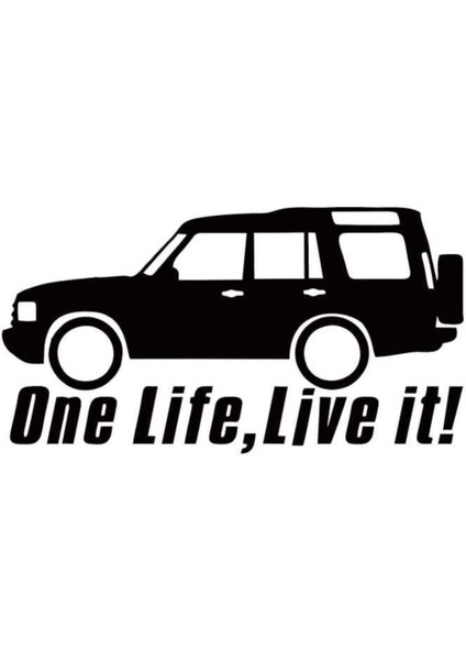 One Life Live It! Jeep 4x4 Stickeri 2 Adet Siyah