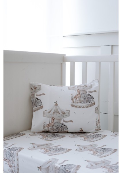 Atlıkarıncalı Bebek Lastikli Çarşaf Seti (80X160+15) - Carousel fiyatları
