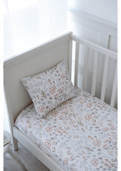 Minimal Çiçekli Bebek Lastikli Çarşaf Seti (80X140+15) - Woodland Floral fiyatları