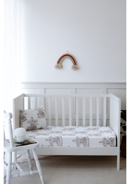 Atlıkarıncalı Bebek Lastikli Çarşaf Seti (80X140+15) - Carousel