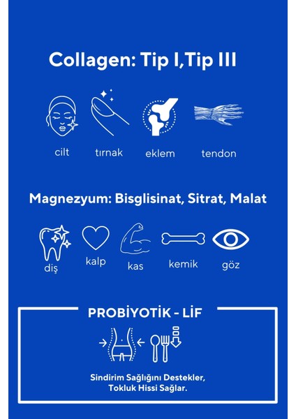 Vita Ceel 2'li Magnezyum Complex ve Collagen Tip 1, 3