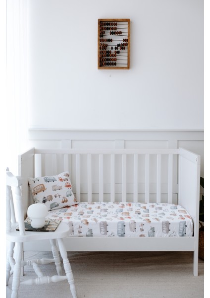 Renkli Araçlı Bebek Lastikli Çarşaf Seti (55X95+15) - Vehicle Attack