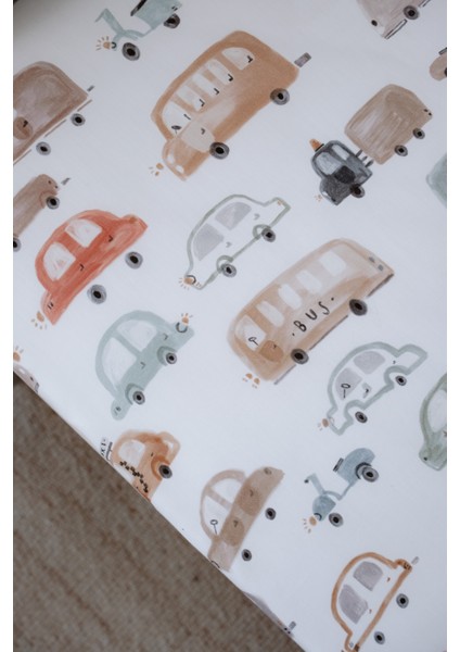 Renkli Araçlı Bebek Lastikli Çarşaf Seti (55X95+15) - Vehicle Attack modelleri