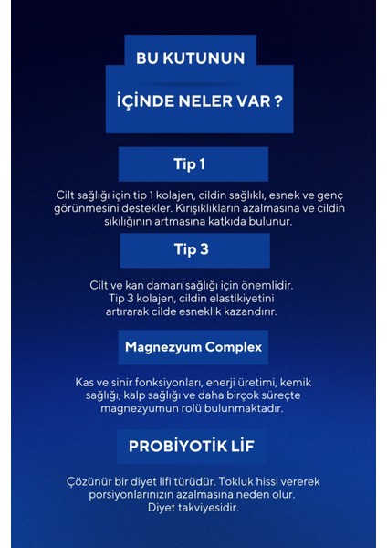 Vita Ceel 2 'li Uyku Vitamini Magnezyum Complex, Collagen Tip 1, 3