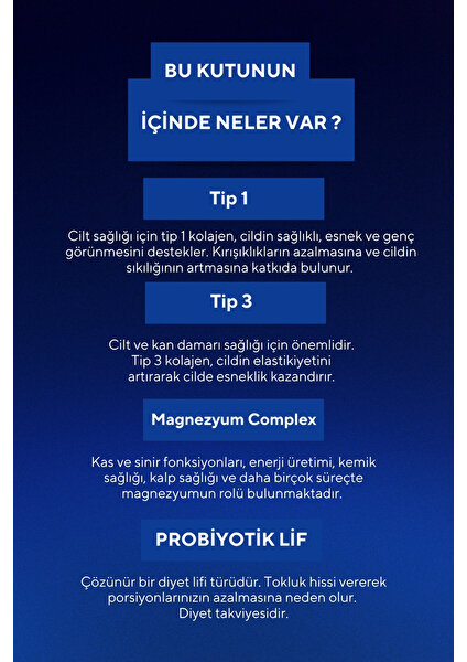 Vita Ceel 2'li Cilt Vitamini ve Magnezyum Complex, Collagen Tip 1, 3