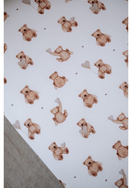 Pofuduk Ayılı Bebek Lastikli Çarşaf Seti (70X110+15) - Fluffy Bear indirimleri