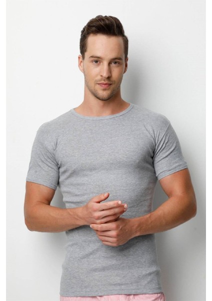 &donex Erkek Ribana 0 Yaka Slim Fit T-Shirt 2140 (1 Adet)