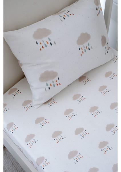 Yağmur Bulutlu Bebek Lastikli Çarşaf Seti (80X160+15) - Rain Clouds fiyatları