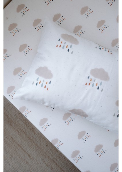 Yağmur Bulutlu Bebek Lastikli Çarşaf Seti (90X190+20) - Rain Clouds fiyatları