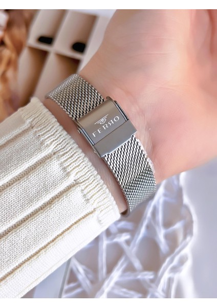 Hasır Kordonlu Gümüş/rose Kararmaz Renk Atmaz 3 Atm Özel Tasarım Kadın Kol Saati BFL21319C-E fırsatları