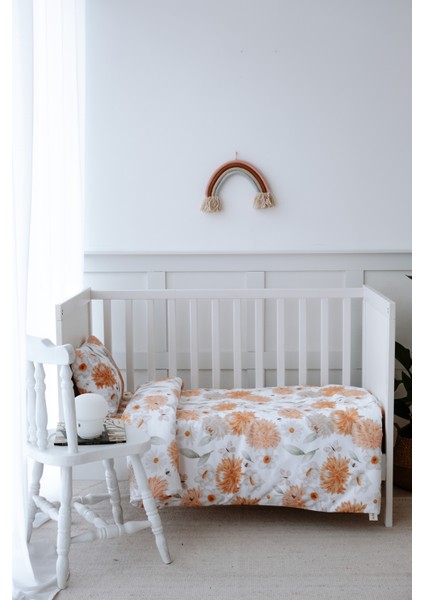 Büyük Çiçekli Bebek Nevresim Takımı (100X150) - Flower Party