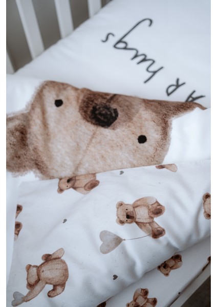 Pofuduk Ayılı Bebek Nevresim Takımı (100X150) - Fluffy Bear indirimleri