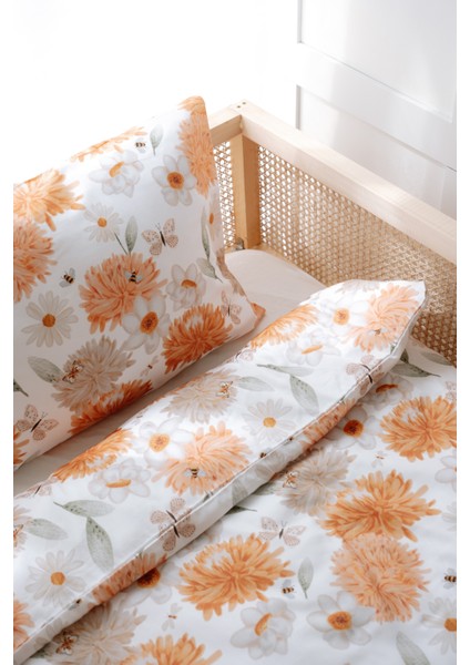 Büyük Çiçekli Montessori Nevresim Takımı (100X200) - Flower Party fiyatları