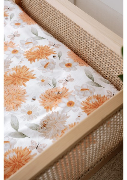 Büyük Çiçekli Montessori Nevresim Takımı (100X200) - Flower Party fırsatları