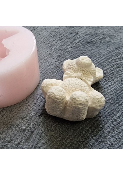 Mini Minyatür Magnet Ayıcık, Fiyonklu 3cm Küçük Ayı Silikon Kalıp K-1300, Sabun Alçı Mum Kalıbı fırsatları