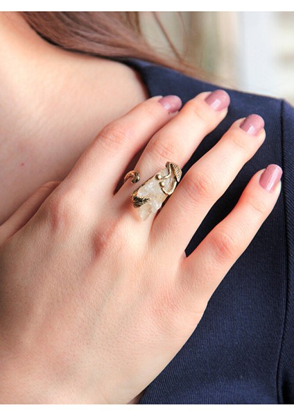 Doğal Taş Sitrin Dev Boy Doğal Taşlı Antik Ayarlanabilir Yüzük Para Taşı Dtdbs fiyatları