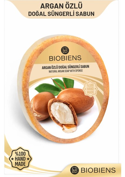 Dr. Bronos Biobiens Argan Özlü Doğal Süngerli Sabun 135GR.