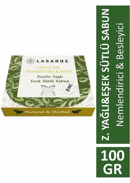 Zeytinyağlı ve Eşek Sütlü Sabun Doğal ve Bitkisel Içerikli 100 gr