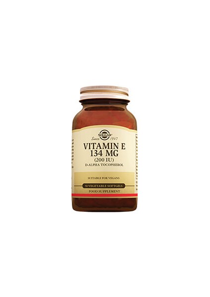 Vitamin E 200 Iu Vegetarian Softgels 50 Kapsül ( 1 Adet )