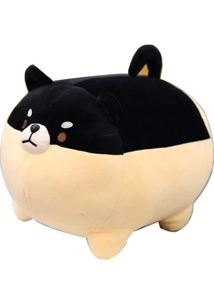 Doldurulmuş Hayvan Shiba Inu Peluş Köpek Oyuncak Anime Corgi Kawaii Peluş Yumuşak Yastık, Kız Erkek Için Peluş Oyuncak Hediyeler (20 Inç, Siyah) (Yurt Dışından)
