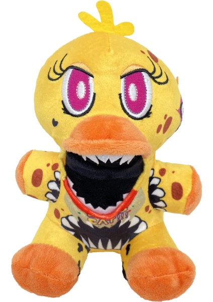 Twisted Chica Peluş Oyuncak, Fnaf Peluş Oyuncak, Fnaf Tüm Karakter Doldurulmuş Hayvan Bebek Çocuk Hediye Koleksiyonu, 8” (Yurt Dışından)